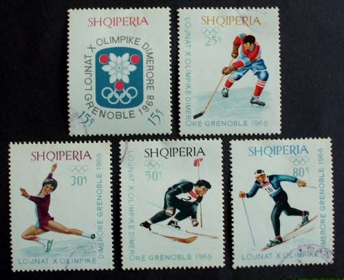 Stamp set Albania [Shqiperia]1968 Winter Olympics mint